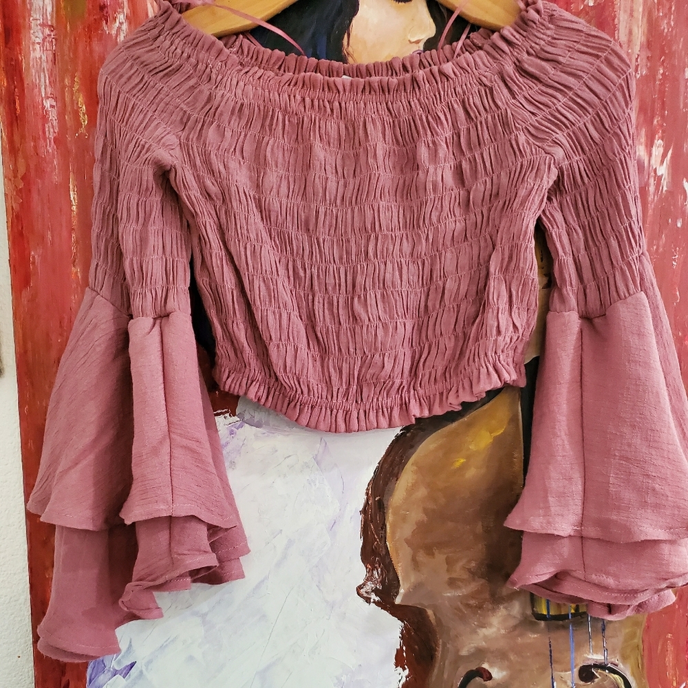 Off the shoulder crop top